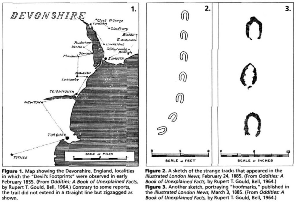 Hoofprints and Map of the devil's tracks
